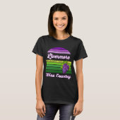 Livermore Wine Country Purple Green Stripes Grapes Tシャツ (正面フル)