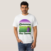Livermore Wine Country Purple Green Stripes Grapes Tシャツ (正面フル)