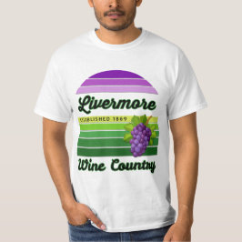 Livermore Wine Country Purple Green Stripes Grapes Tシャツ