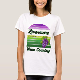 Livermore Wine Country Purple Green Stripes Grapes Tシャツ