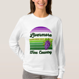 Livermore Wine Country Purple Green Stripes Grapes Tシャツ