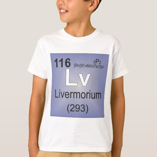 Livermoriumの個々の要素-周期表 Tシャツ (正面)