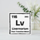 Livermorium (Lv) - Periodic Table of The Elements カード (スタンド正面)