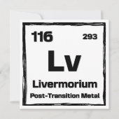 Livermorium (Lv) - Periodic Table of The Elements カード (正面)