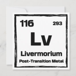 Livermorium (Lv) - Periodic Table of The Elements カード