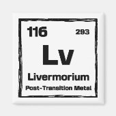 Livermorium (Lv) - Periodic Table of The Elements マグネット (正面)