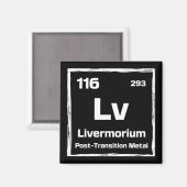 Livermorium (Lv) - Periodic Table of The Elements マグネット (正面/裏面)
