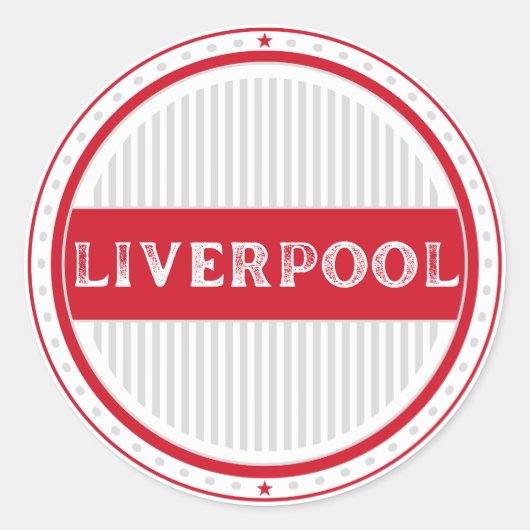 Liverpool City Pride Emblem – English Identity ラウンドシール (正面)