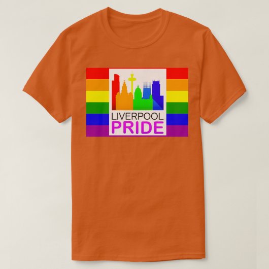 Liverpool Gay Pride Liverpool LGBT Liverpool Rainb Tシャツ (デザイン正面)