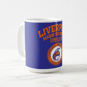 Liverpool High School NY 同窓会マグ コーヒーマグカップ (正面左)