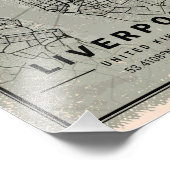 Liverpool united kingdom map print poster canvas フォトプリント            (角)