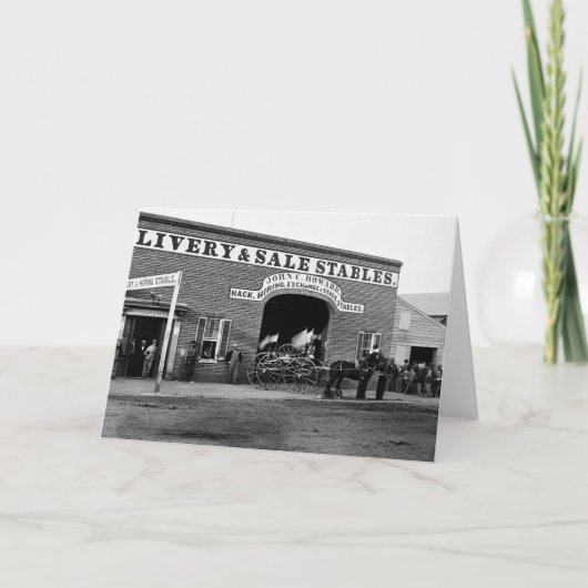 Livery Stable, 1865 カード (正面)
