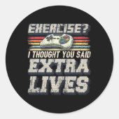 Livesビデおもしろいオゲームコントローラレトロゲーマーボーイズ ラウンドシール (正面)