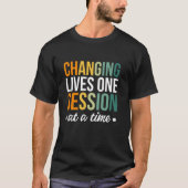 Lives Changing Lives One Session At Time長袖T Tシャツ (正面)