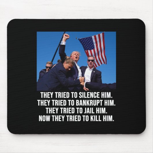 Lives Donald Trump Mug Shot – 投降しない マウスパッド (正面)