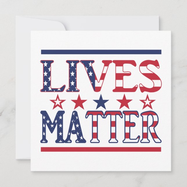Lives Matter – アメリカ国旗 (正面)