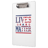 Lives Matter – アメリカ国旗 クリップボード (左)