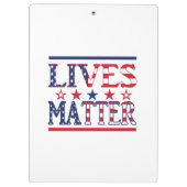 Lives Matter – アメリカ国旗 クリップボード (裏面)
