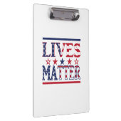 Lives Matter – アメリカ国旗 クリップボード (右)