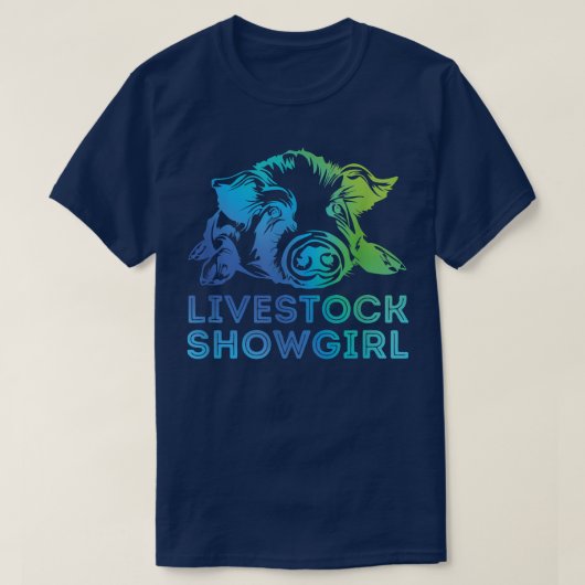 Livestock Showgirl Showing Pigs At The Fair4078  Tシャツ (デザイン正面)