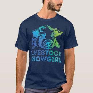 Livestock Showgirl Showing Pigs At The Fair4078 Tシャツ
