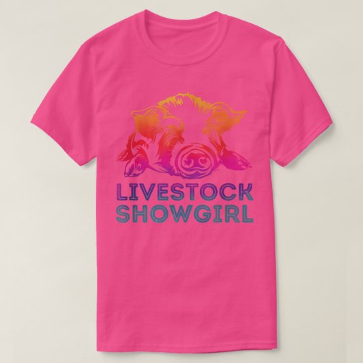 Livestock Showgirl - Showing Pigs At The Fair 4067 Tシャツ (デザイン正面)