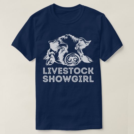 Livestock Showgirl Showing Pigs At The Fair Premiu Tシャツ (デザイン正面)