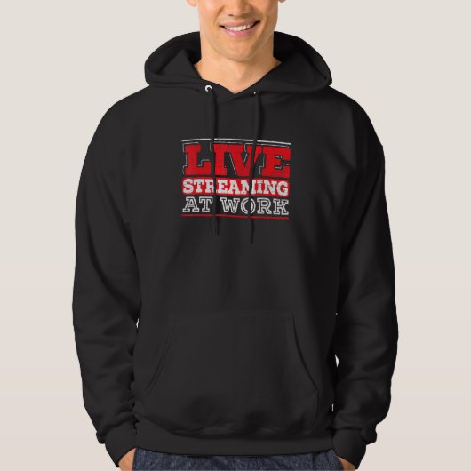 Livestreaming At Work Online Streaming Gaming Stor パーカ (正面)