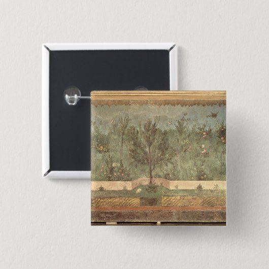 「Liviaの別荘からの庭の絵画 缶バッジ (正面&裏面)