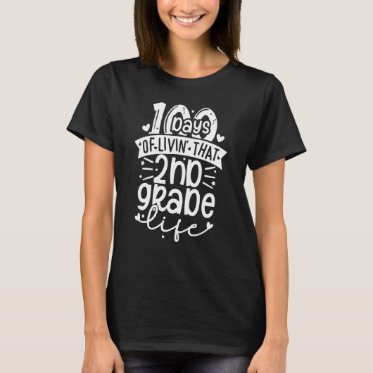 Livinの100日'その2年生の生活100日目 Tシャツ (正面)