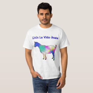 LivinのLaのVida Goataのおもしろいでファンキーなヤギ動物の芸術 Tシャツ