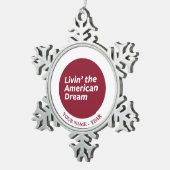 Livinアメリカン・ドリーム2 スノーフレークピューターオーナメント (右)