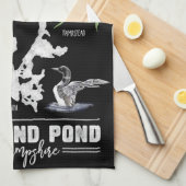 Livin'オンアイランドタイムビッグアイランドポンドNHバータオル キッチンタオル (四つ折り)