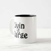 Livin it Barge ツートーンマグカップ (正面左)