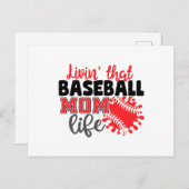 Livin That Baseball Mom Life ポストカード (正面/裏面)