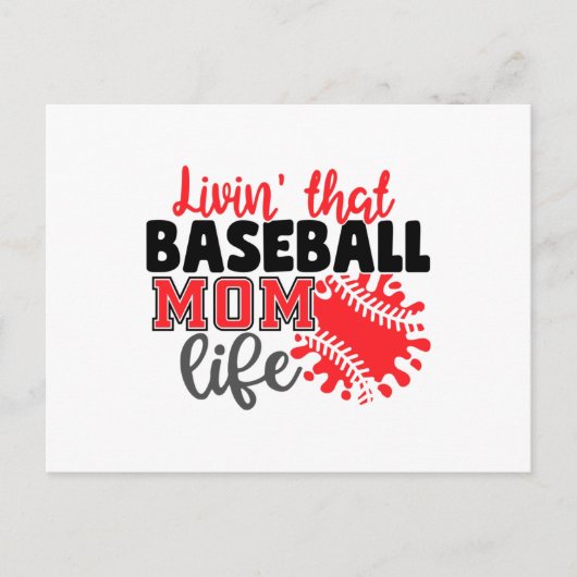 Livin That Baseball Mom Life ポストカード (正面)