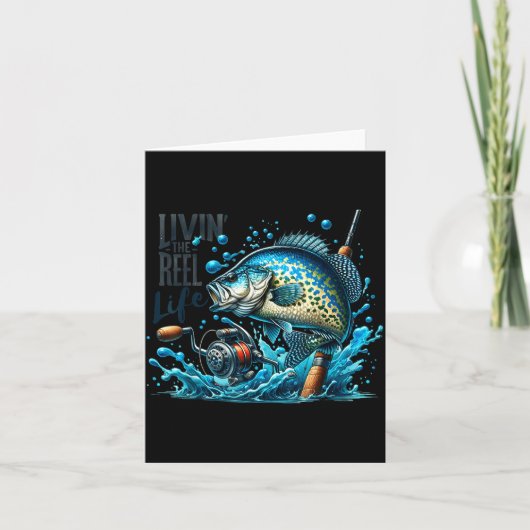 Livin' The Reel Life Crape Fishing Lovers Fisherma カード (正面)