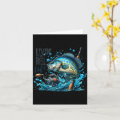 Livin' The Reel Life Crape Fishing Lovers Fisherma カード (黄色い花)