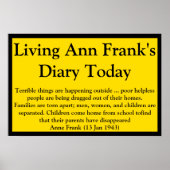 Living Ann Frank's Diary Quote ポスター (正面)