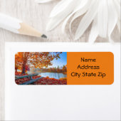 "LIVING AT THE LAKE"秋差出人住所ラベル ラベル (インサイチュ)