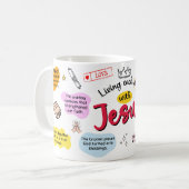 Living Each Day with Jesus Mug コーヒーマグカップ (正面左)