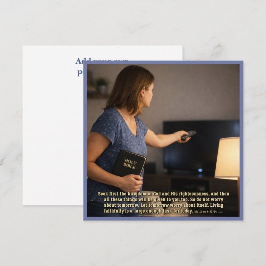 Living faithfully is enough (正面/裏面)