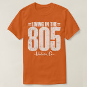 Living in The 805 Ventura California area code vin Tシャツ (デザイン正面)