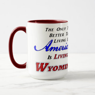 Living In WY, 15 onz Combo Mug（WY、15オンスのコンボマグ） マグカップ