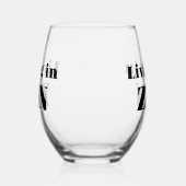 Living in Zin Wine Glass ステムなしワイングラス (右)