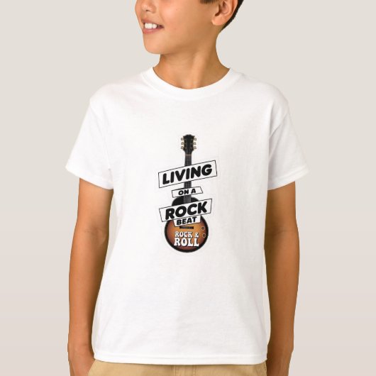 Living on a Rockビート Tシャツ (正面)