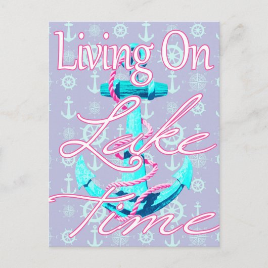 Living On Lake Time ポストカード (正面)