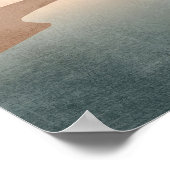 Living Room Coastal Minimalist Wall Art Print  ポスター (角)