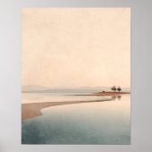 Living Room Coastal Minimalist Wall Art Print  ポスター (正面)