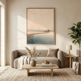 Living Room Coastal Minimalist Wall Art Print  ポスター